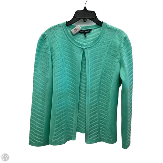 Cardigan By Ming Wang In Teal, Size: L