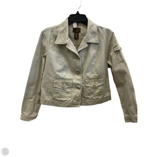 Jacket Denim By St Johns Bay In Beige, Size: L