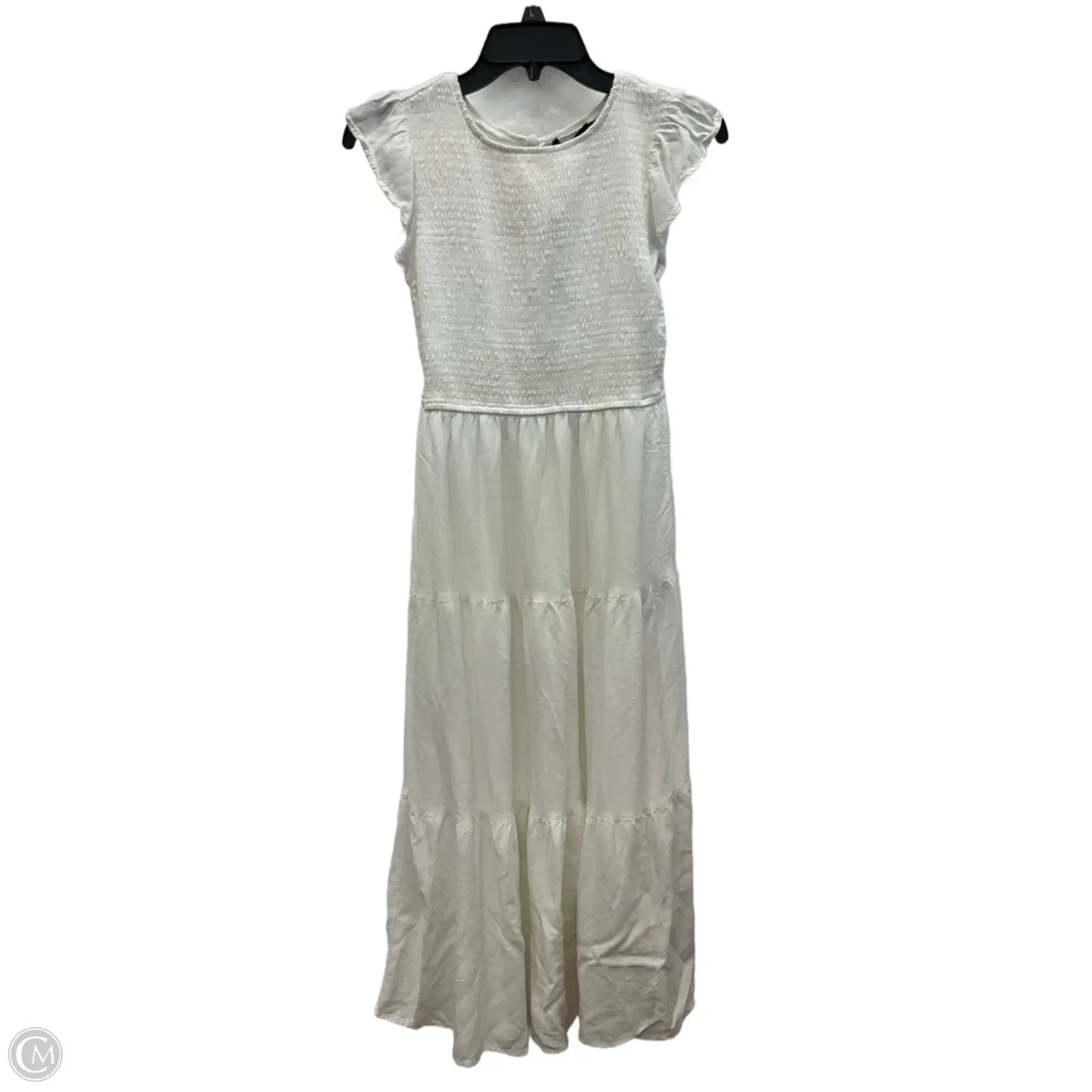 Dress Casual Maxi By Cmf In White, Size: S