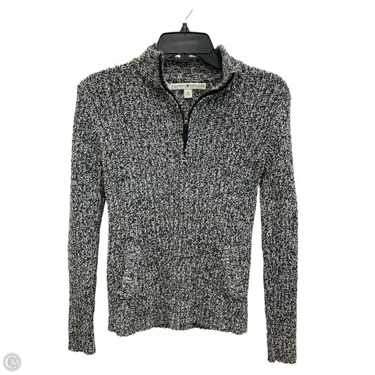 Sweater By Tommy Hilfiger In Black & Grey, Size: M