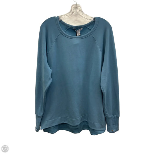Athletic Top Long Sleeve Crewneck By Athleta In Blue, Size: Large
