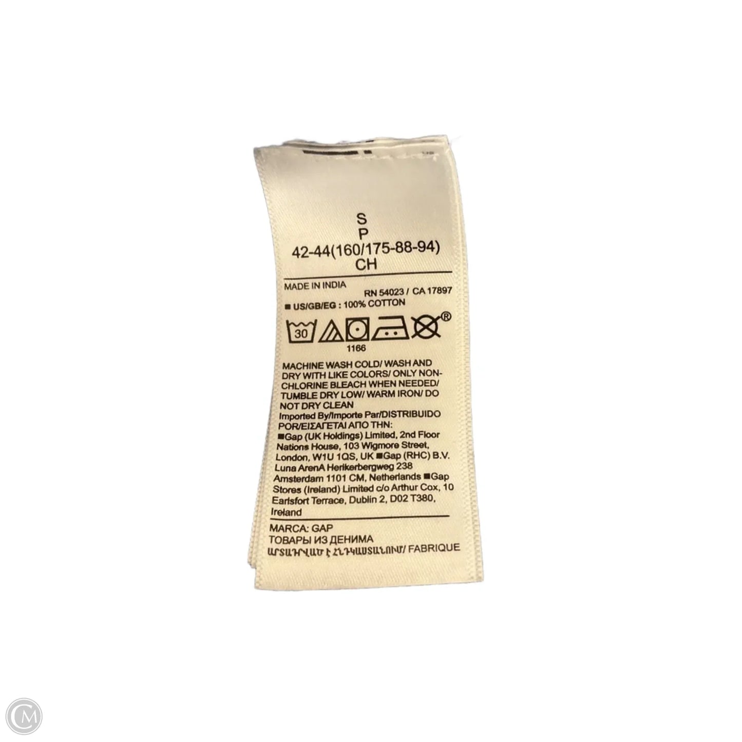 Blouse Long Sleeve By Gap In Blue Denim, Size: L