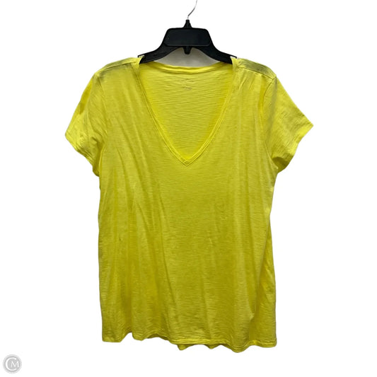 Top Short Sleeve Designer By Lilly Pulitzer In Yellow, Size: Xl