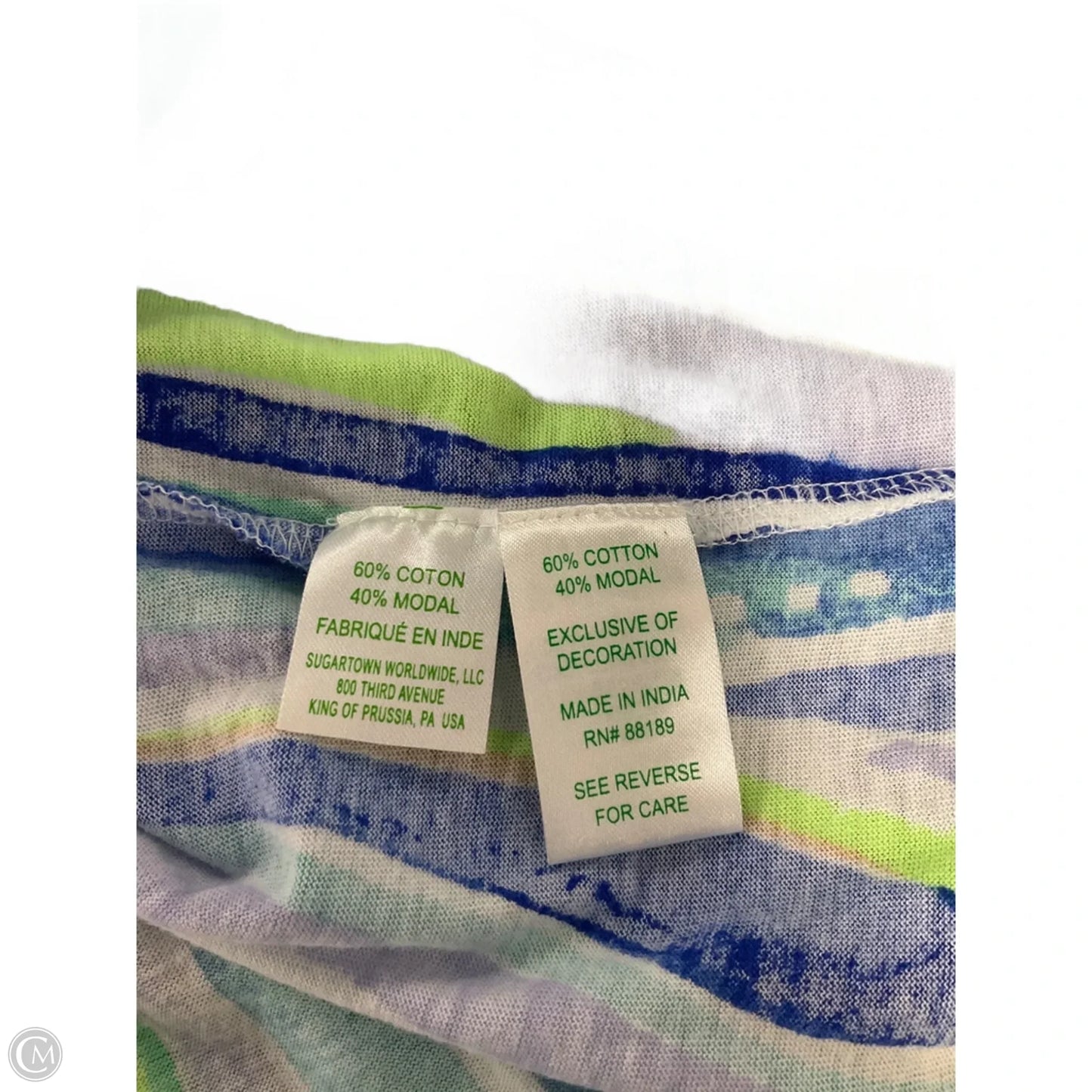 Top Sleeveless Designer By Lilly Pulitzer In Striped Pattern, Size: Xl