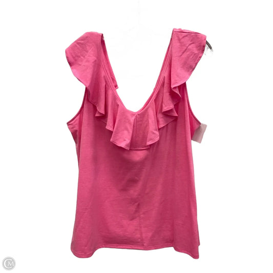 Top Sleeveless Designer By Lilly Pulitzer In Pink, Size: Xl