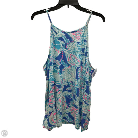 Top Sleeveless Designer By Lilly Pulitzer In Blue & Purple, Size: Xl