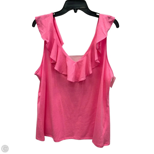 Top Sleeveless Designer By Lilly Pulitzer In Pink, Size: Xl