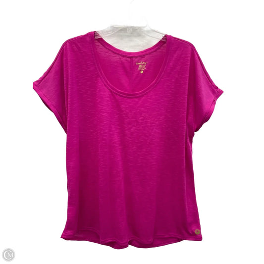 Top Short Sleeve Designer By Lilly Pulitzer In Pink, Size: Xl