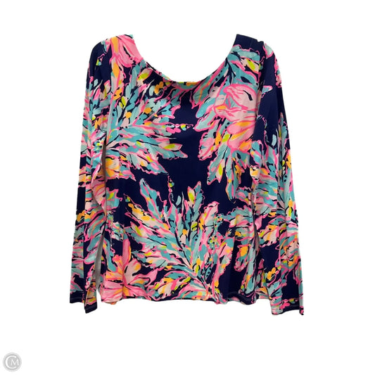 Top Long Sleeve Designer By Lilly Pulitzer In Navy, Size: Xl
