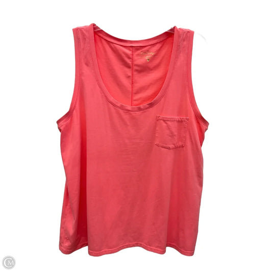 Top Sleeveless Designer By Lilly Pulitzer In Peach, Size: Xl