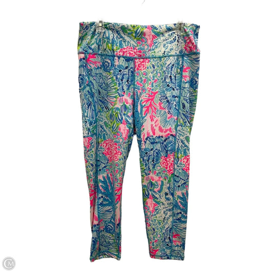 Pants Designer By Lilly Pulitzer In Blue & Pink, Size: Xl