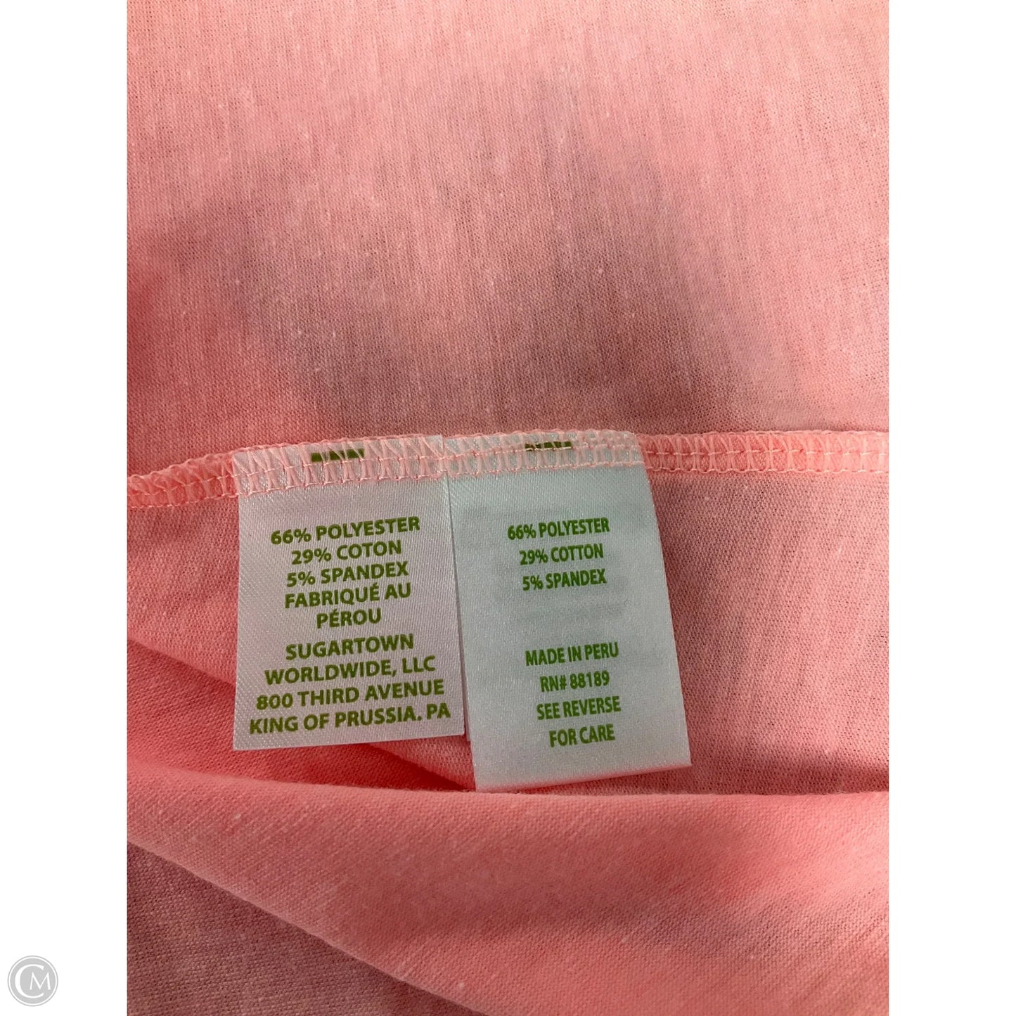 Top Sleeveless Designer By Lilly Pulitzer In Peach, Size: Xl