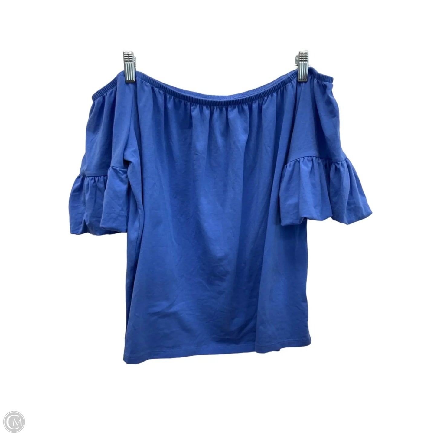 Top Short Sleeve Designer By Lilly Pulitzer In Blue, Size: Xl