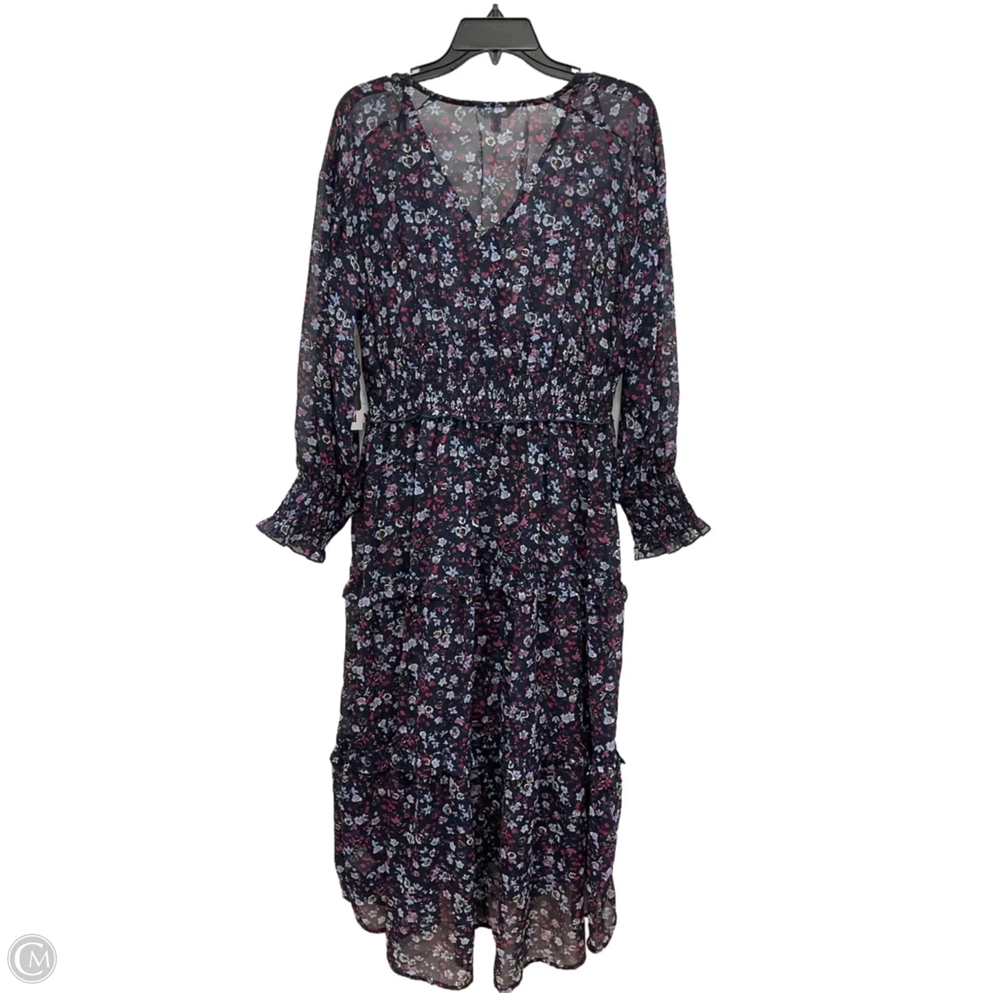 Dress Casual Maxi By Time And Tru In Floral Print, Size: L