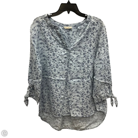 Top 3/4 Sleeve By Jane And Delancey In Floral Print, Size: L