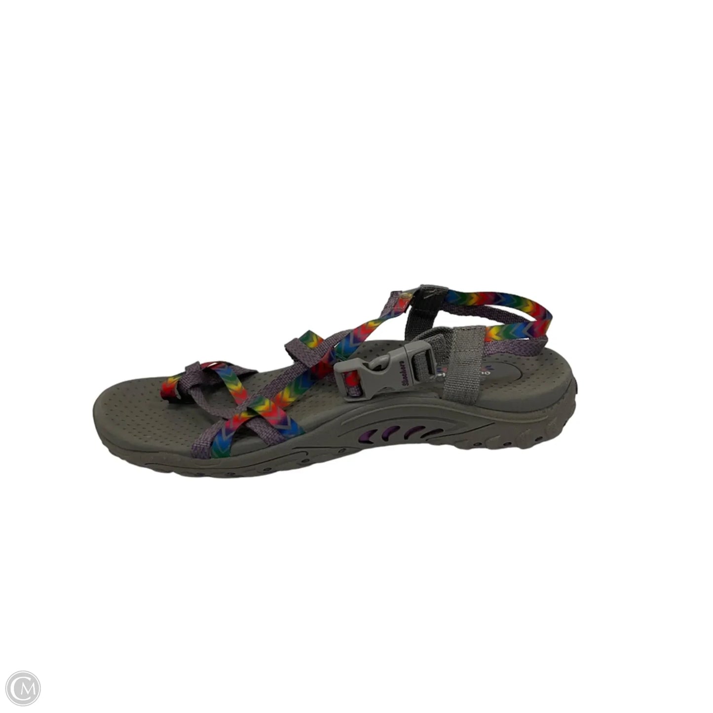 Sandals Flats By Skechers In Grey, Size: 7