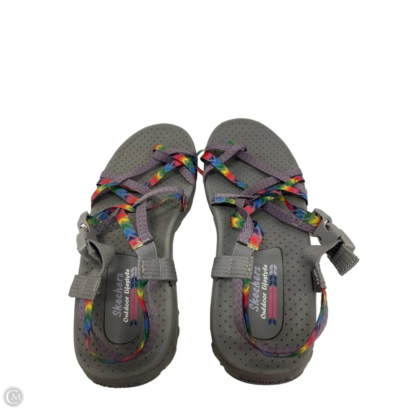 Sandals Flats By Skechers In Grey, Size: 7