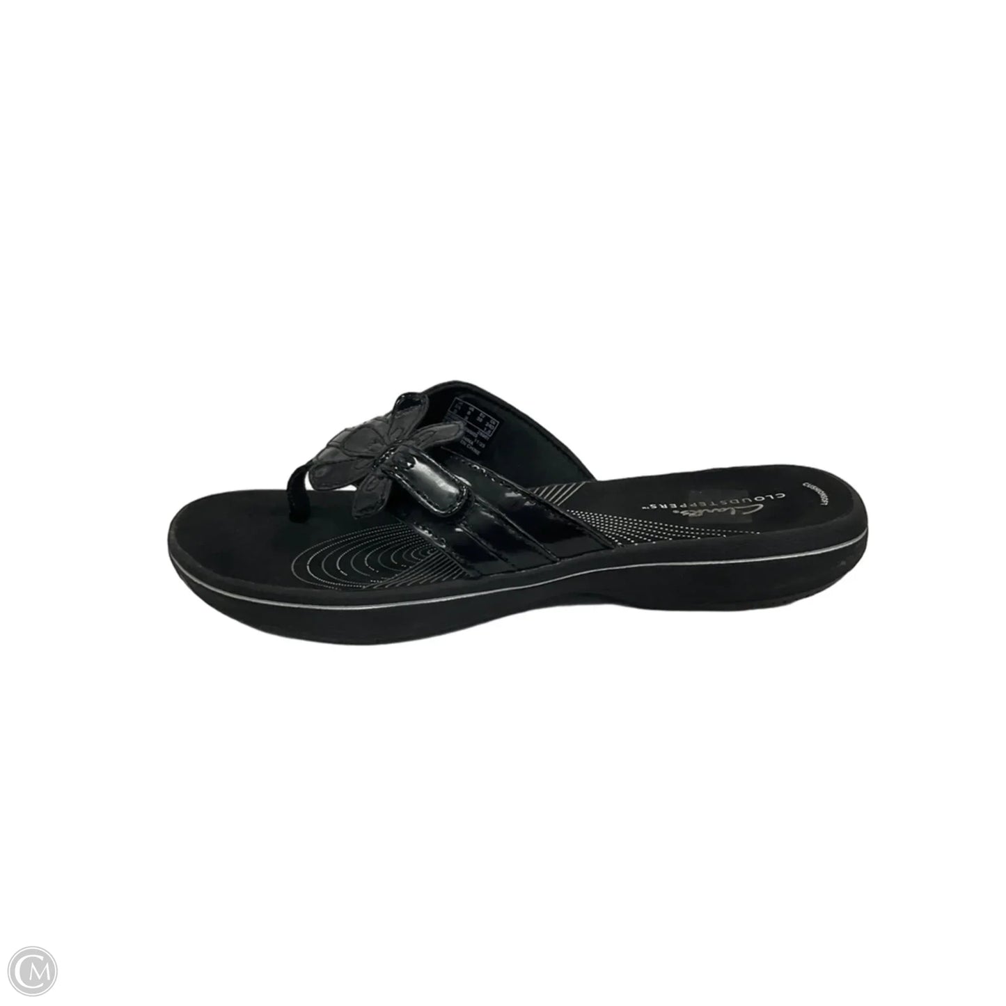 Sandals Flip Flops By Clarks In Black, Size: 8