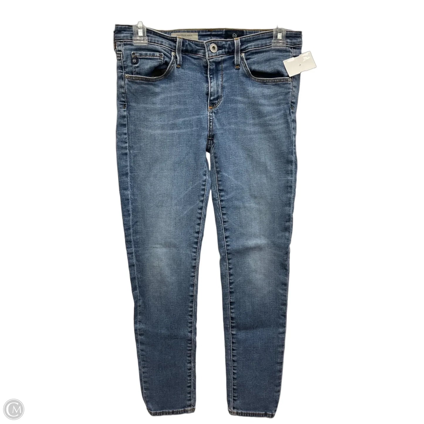 Jeans Skinny By Adriano Goldschmied In Blue Denim, Size: 4