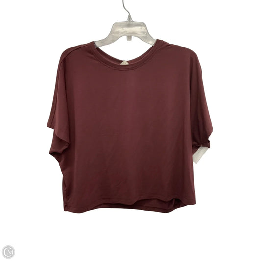 Top Short Sleeve By Athleta In Maroon, Size: M