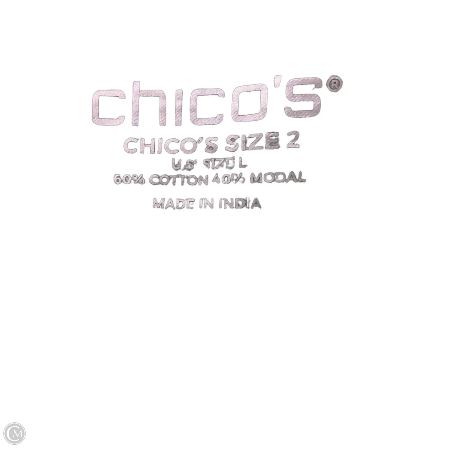 Top Short Sleeve By Chicos In Green, Size: L