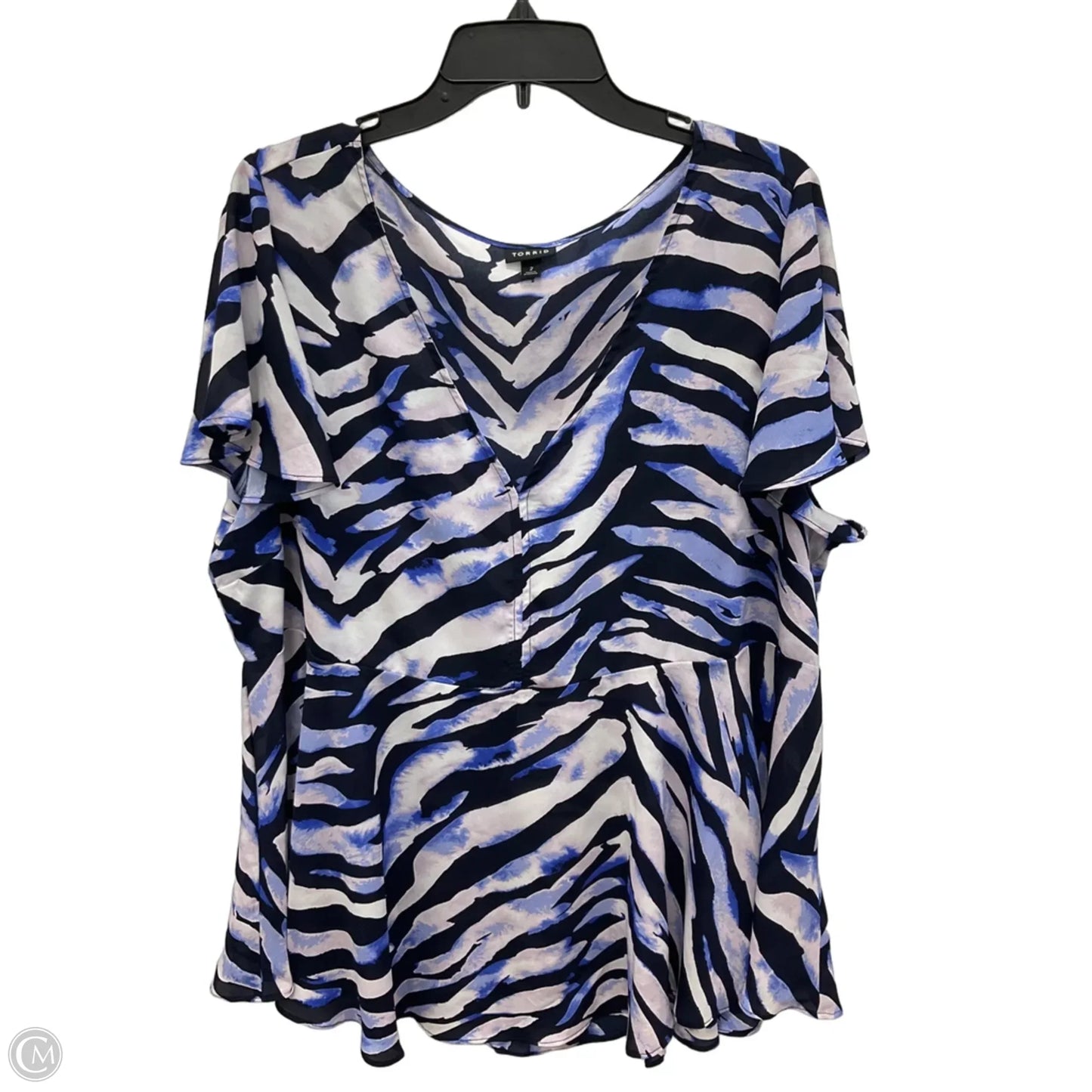 Top Short Sleeve By Torrid In Animal Print, Size: L
