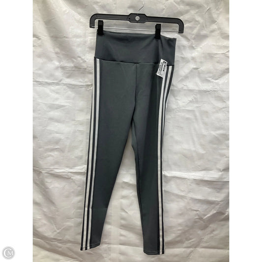 Athletic Leggings By Adidas In Grey, Size: S