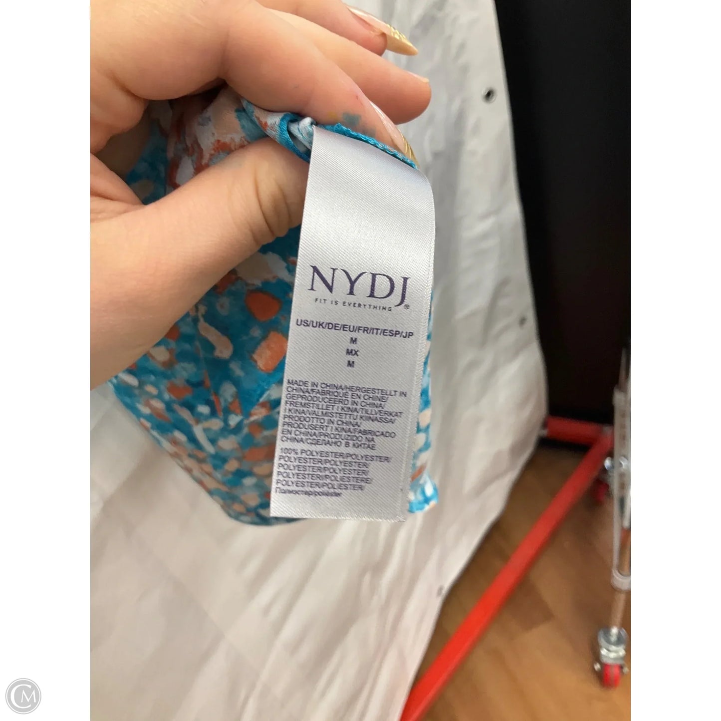 Top Sleeveless By Not Your Daughters Jeans In Blue & Orange, Size: M