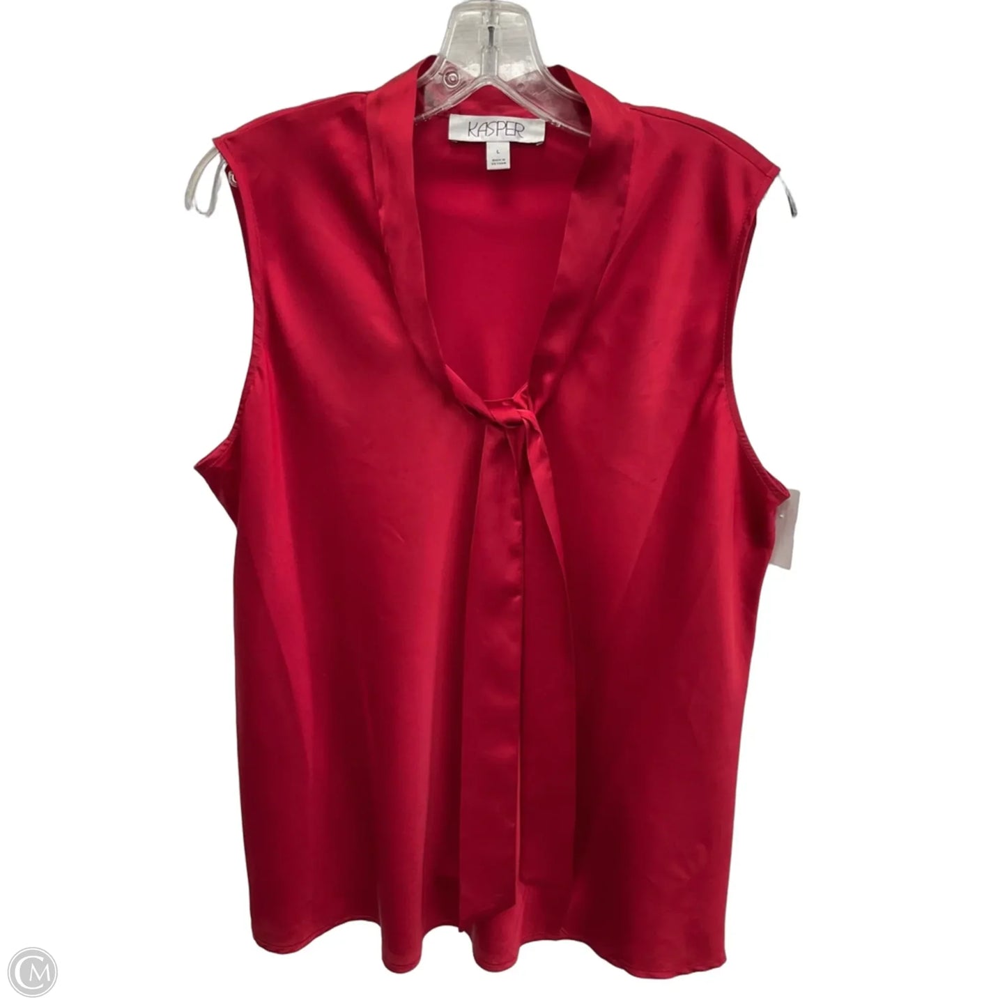Top Sleeveless By Kasper In Red, Size: L