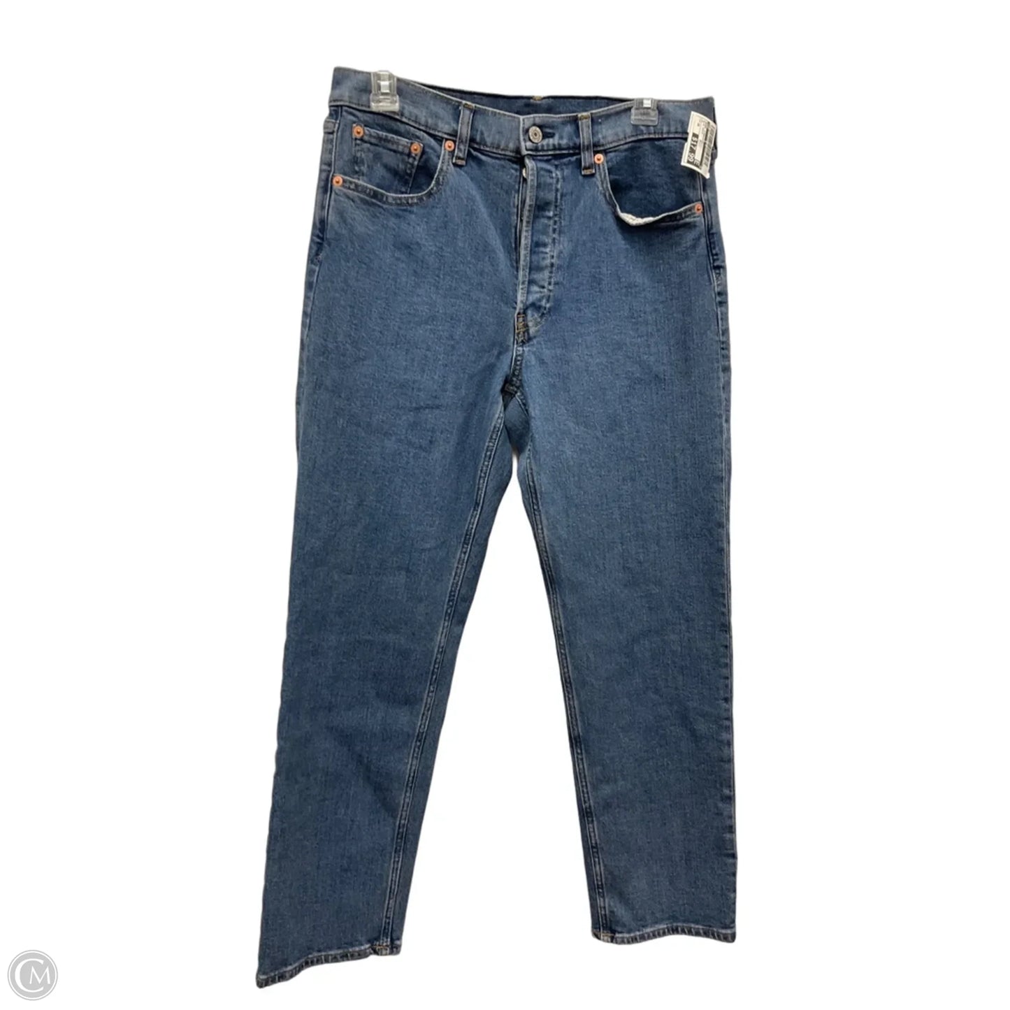 Jeans Straight By Gap In Blue Denim, Size: 10