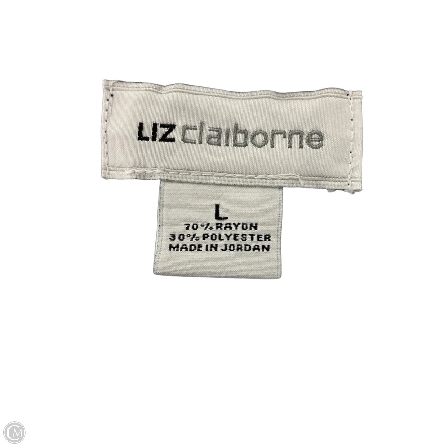 Top Short Sleeve By Liz Claiborne In Floral Print, Size: L