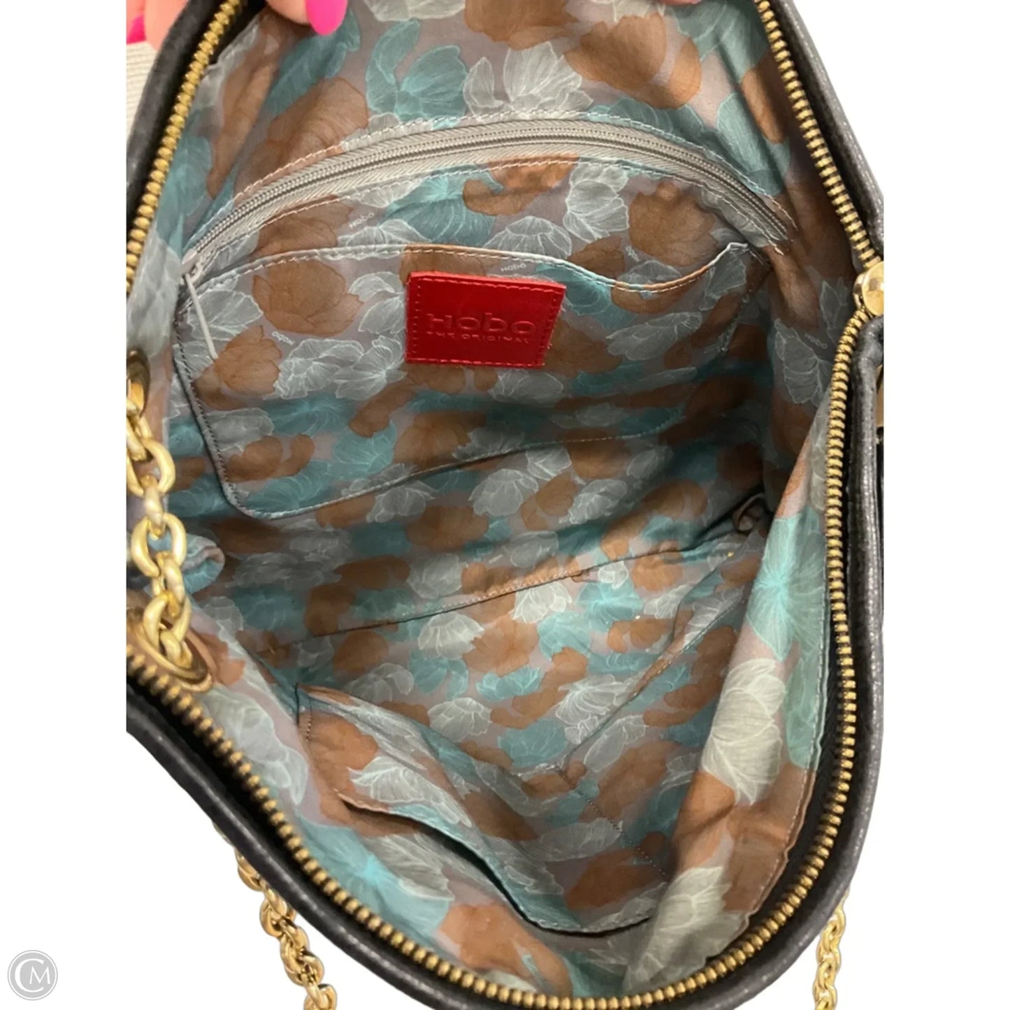 Handbag Leather By Hobo Intl, Size: Medium