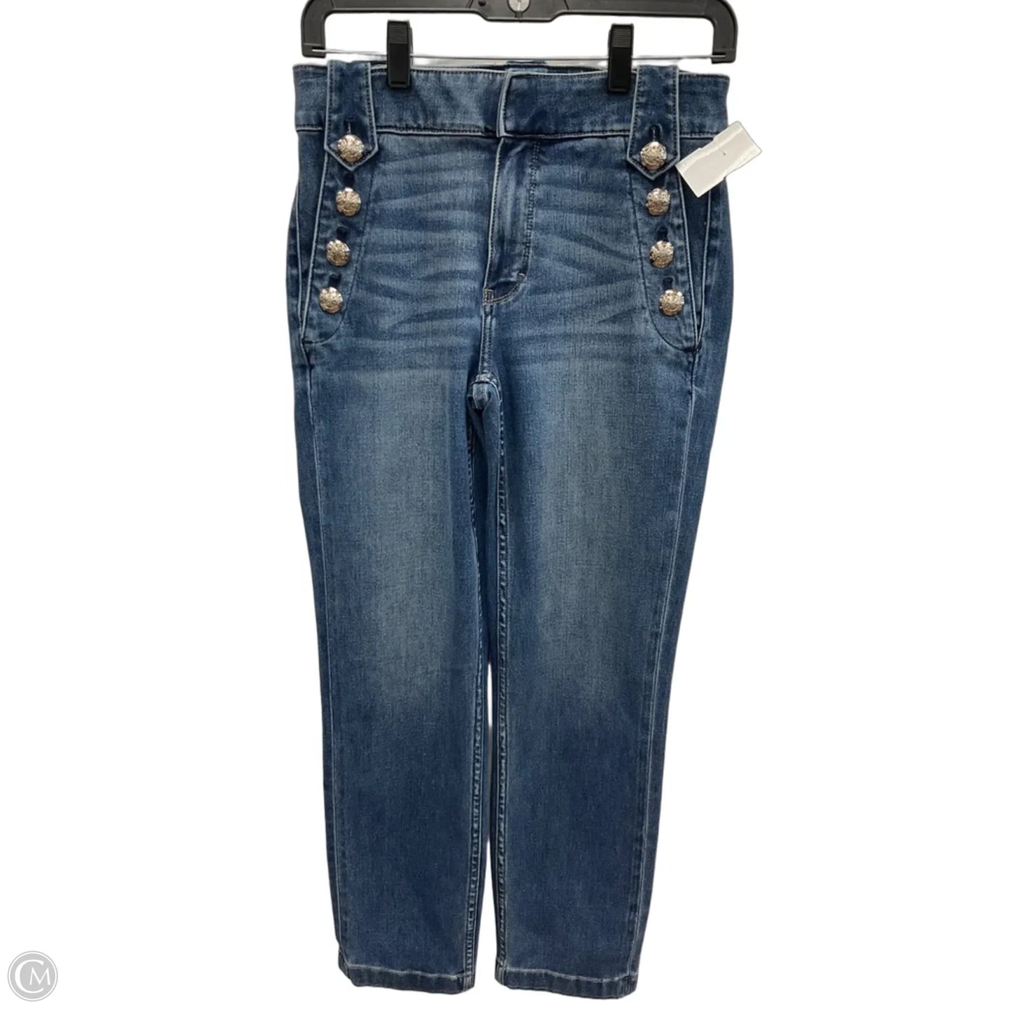 Jeans Straight By White House Black Market In Blue Denim, Size: 4