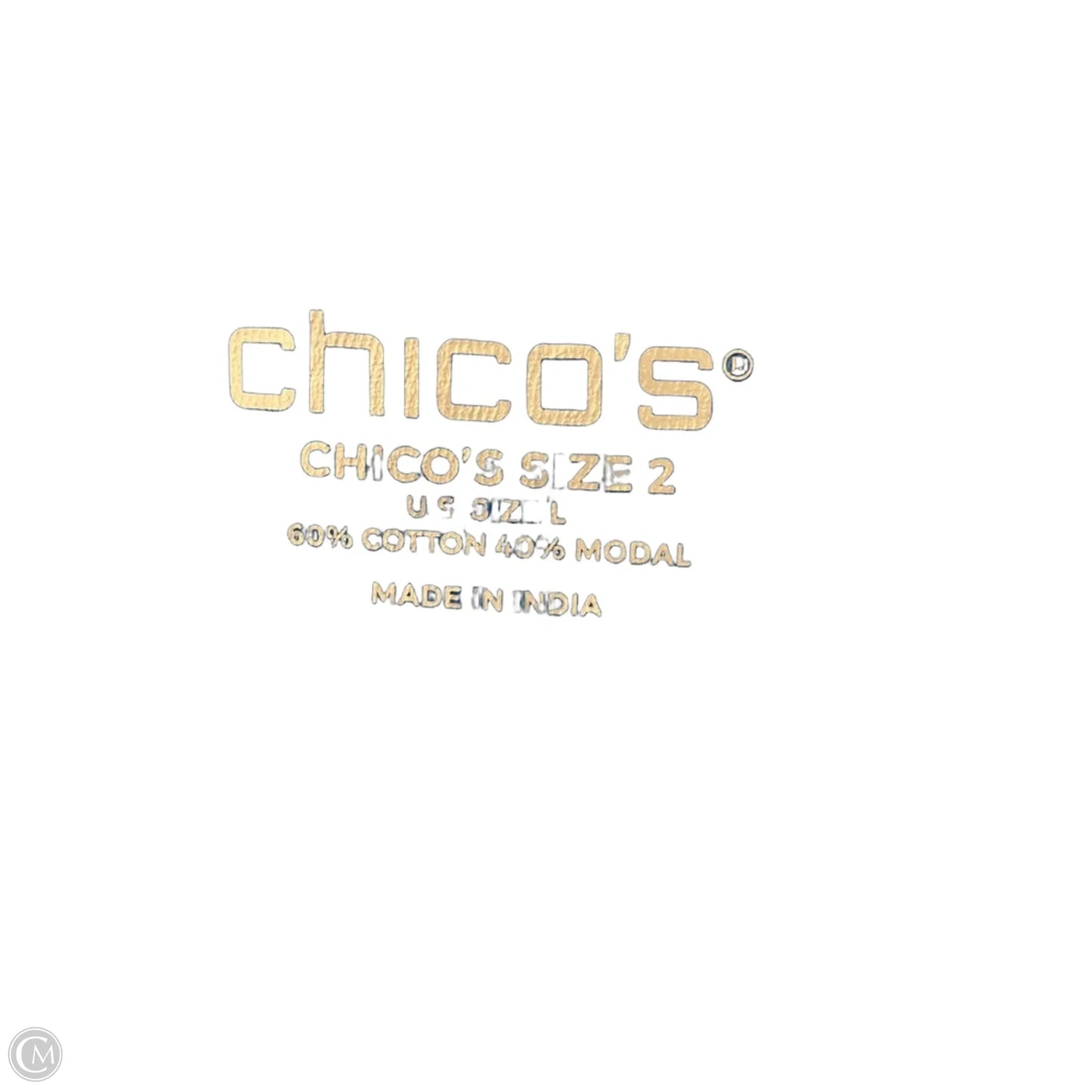 Top Short Sleeve By Chicos In Blue, Size: L