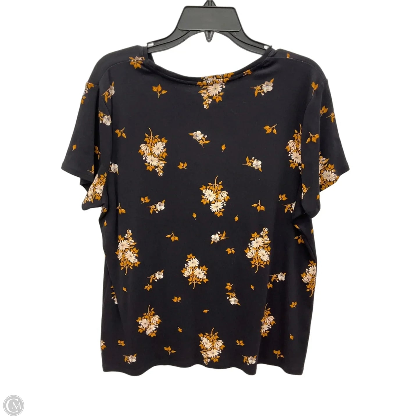 Top Short Sleeve By Croft And Barrow In Floral Print, Size: L