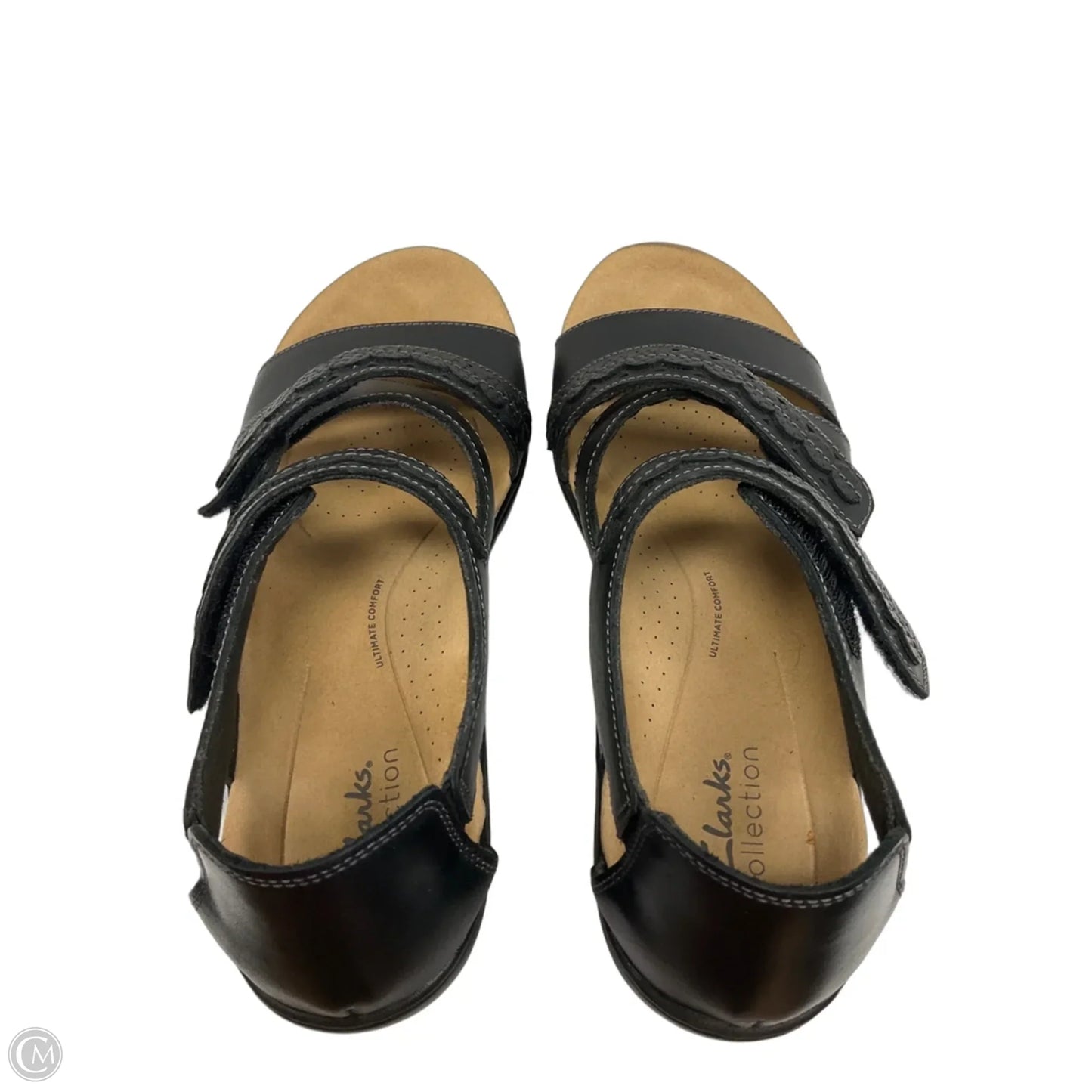 Sandals Flats By Clarks In Black, Size: 8.5