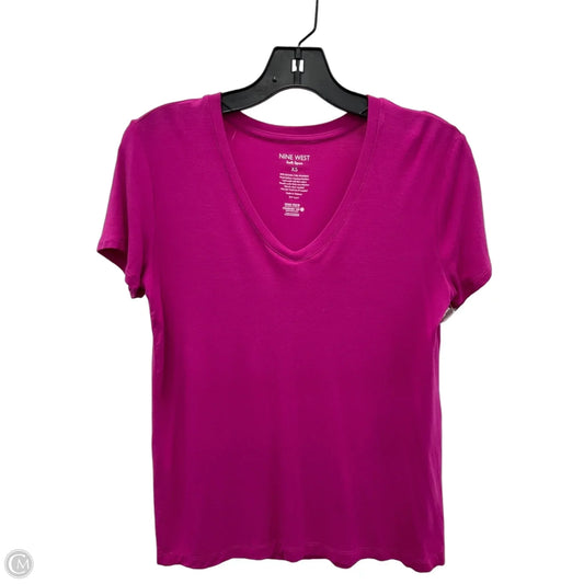 Top Short Sleeve Basic By Nine West In Pink, Size: Xs