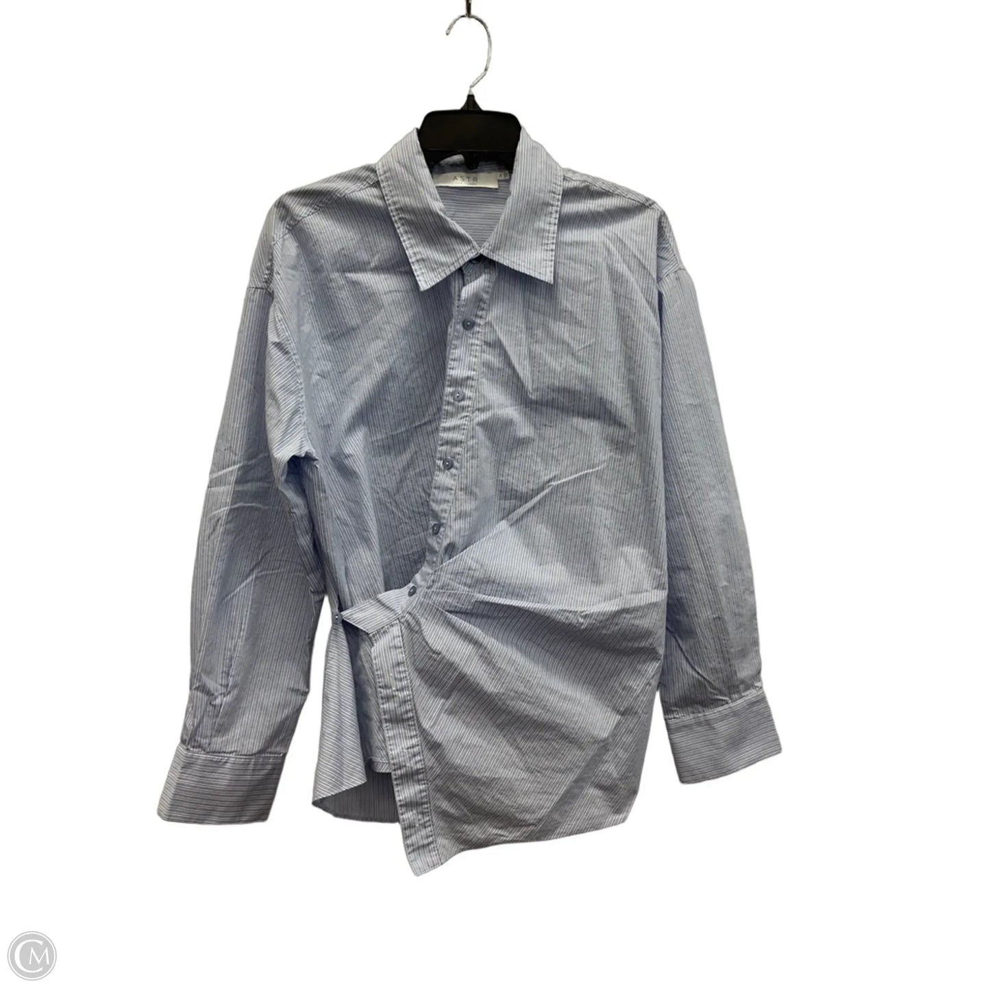Blouse Long Sleeve By Astr The Label In Blue, Size: M
