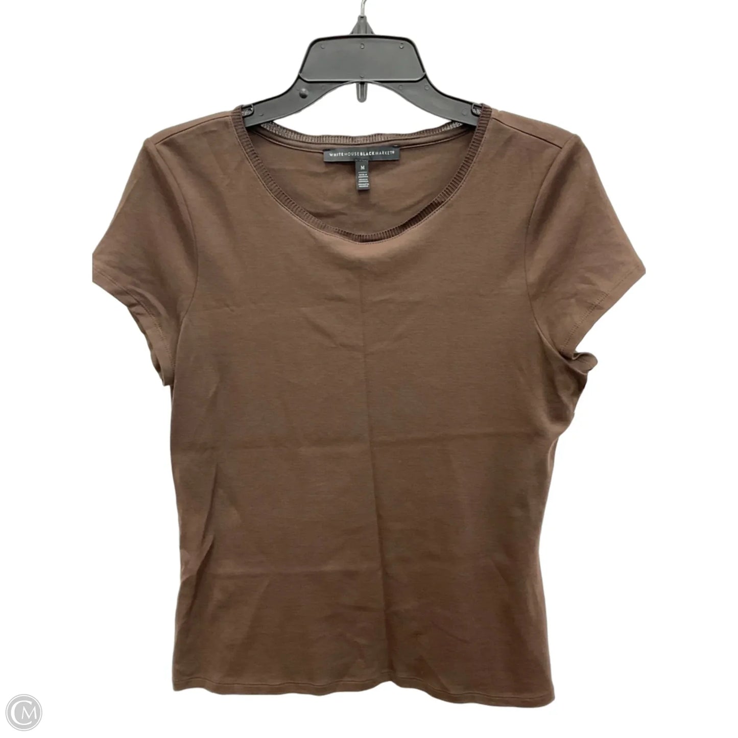 Top Short Sleeve By White House Black Market In Brown, Size: M