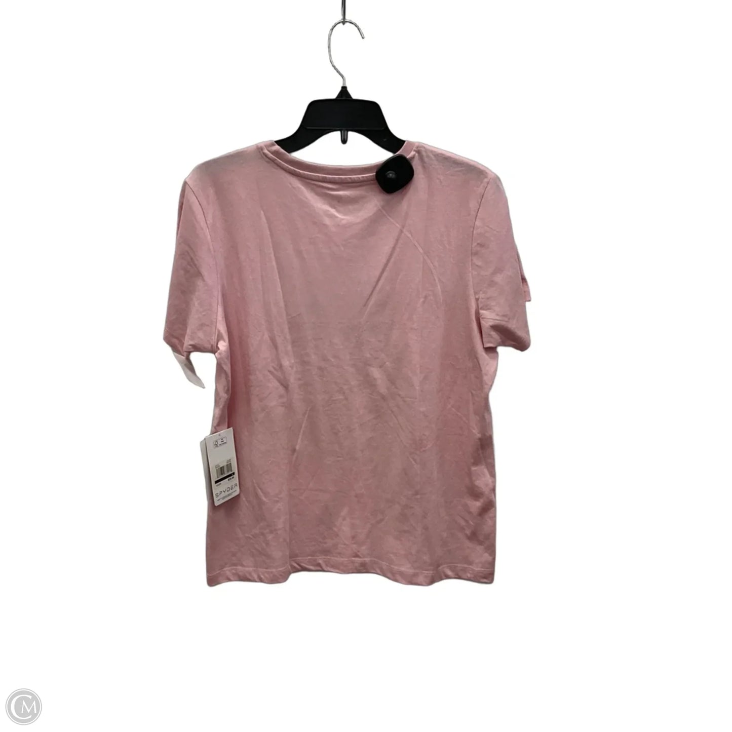 Top Short Sleeve By Spyder In Pink, Size: L
