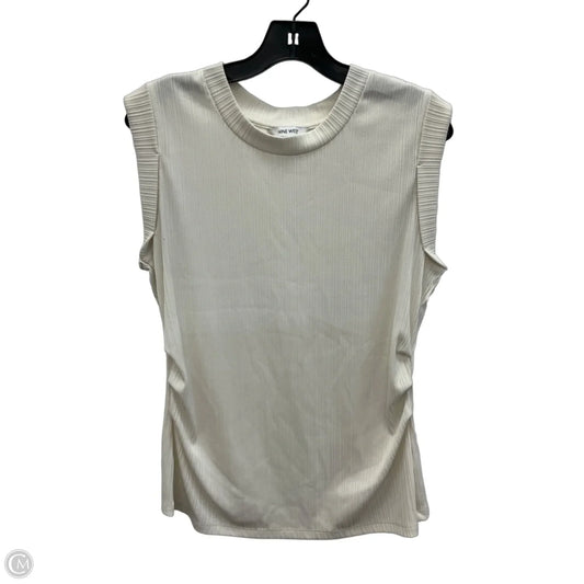 Top Sleeveless By Nine West In Beige, Size: L