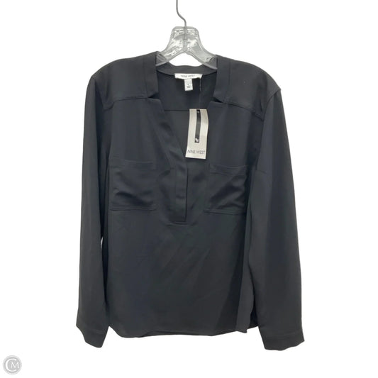 Top Long Sleeve By Nine West In Black, Size: L