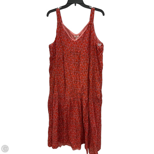 Dress Casual Maxi By Joie In Orange & Pink, Size: Xl
