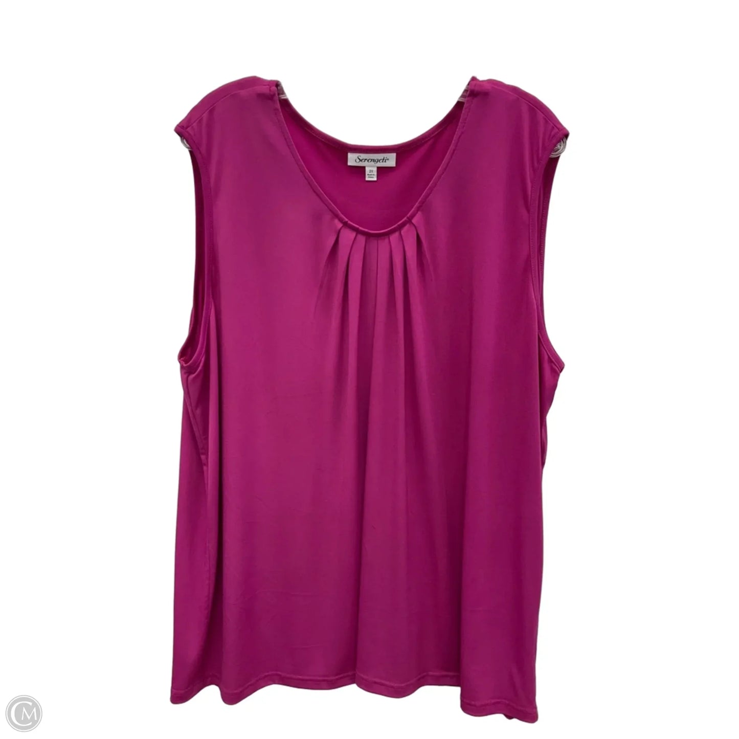 Top Sleeveless By Cmf In Pink, Size: 2x
