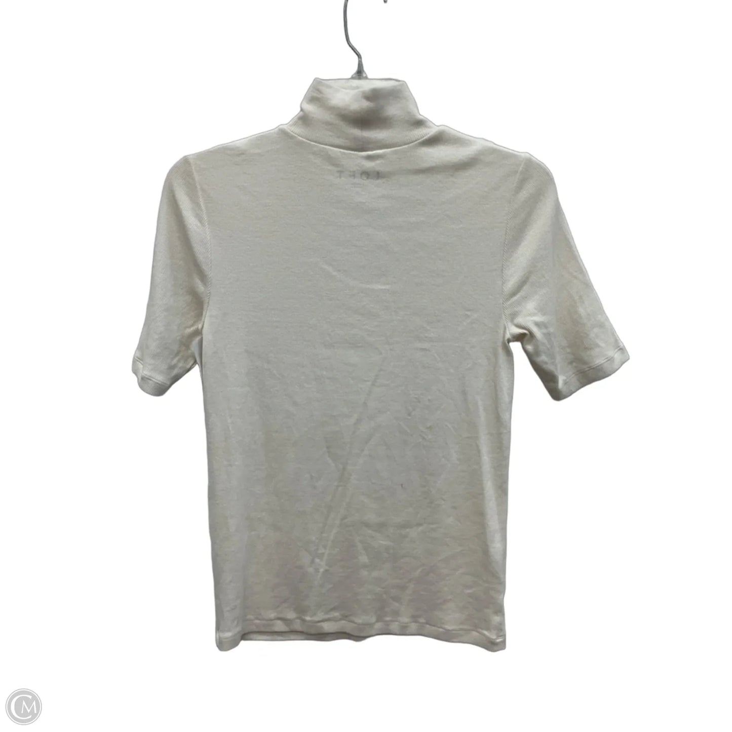 Top Short Sleeve By Loft In White, Size: S