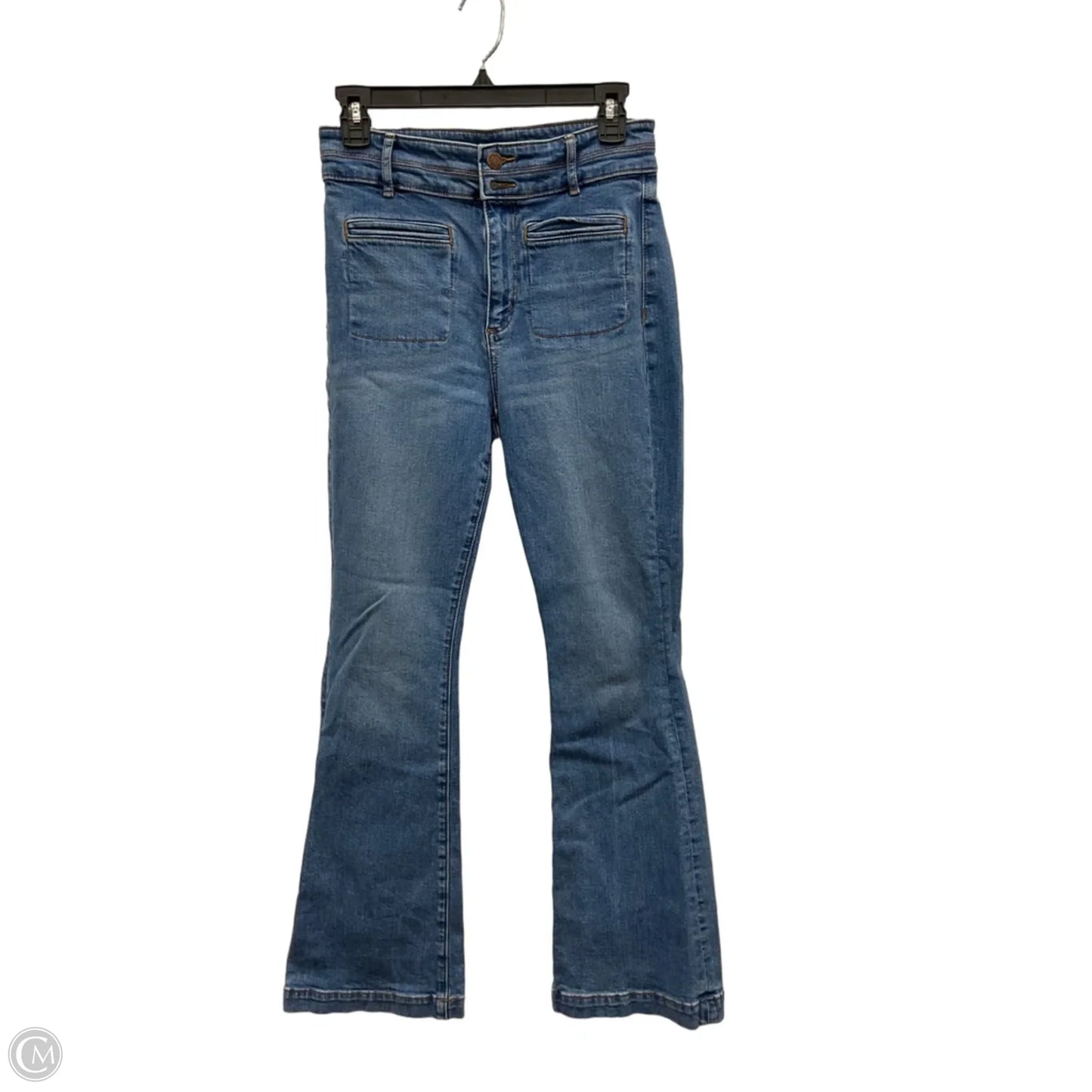 Jeans Flared By Loft In Blue Denim, Size: 6