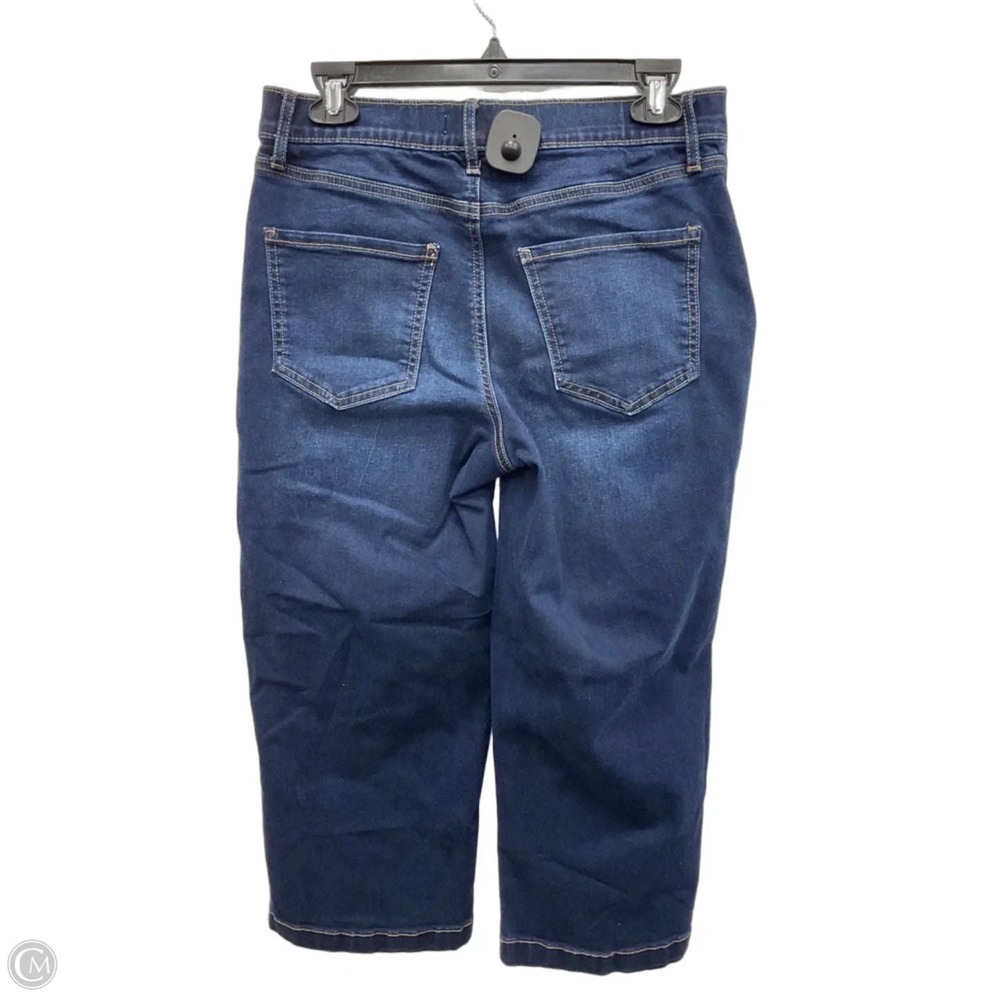 Pants Cropped By Croft And Barrow In Blue Denim, Size: S