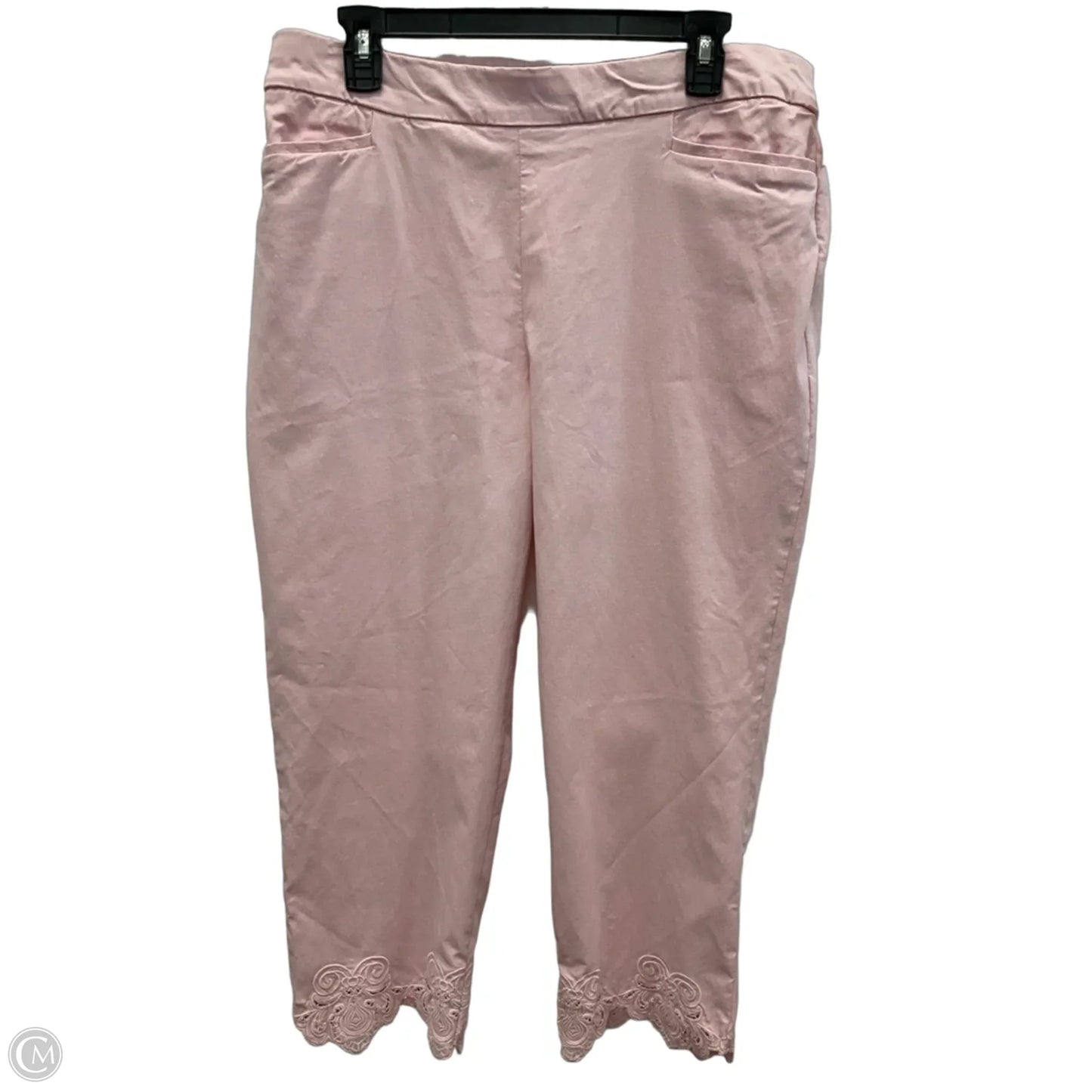 Pants Cropped By Chicos In Pink, Size: 16