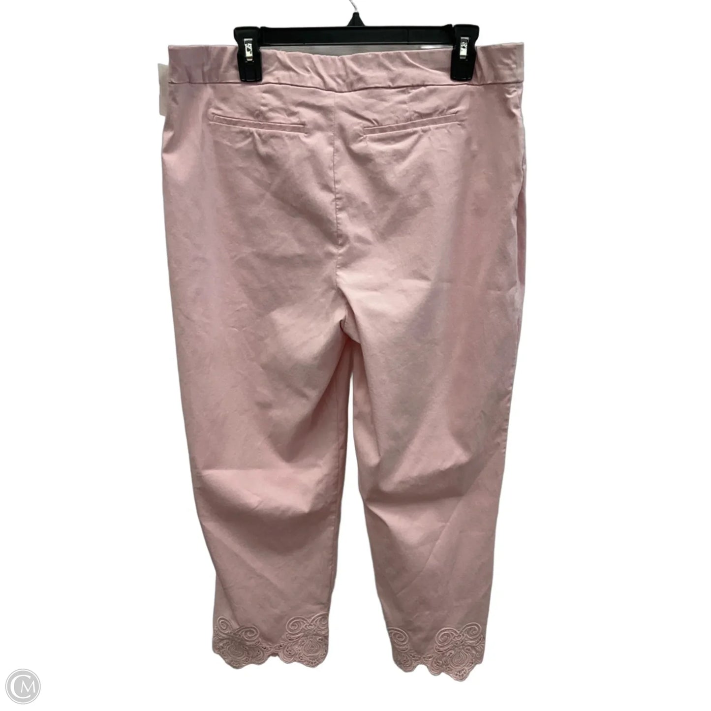 Pants Cropped By Chicos In Pink, Size: 16