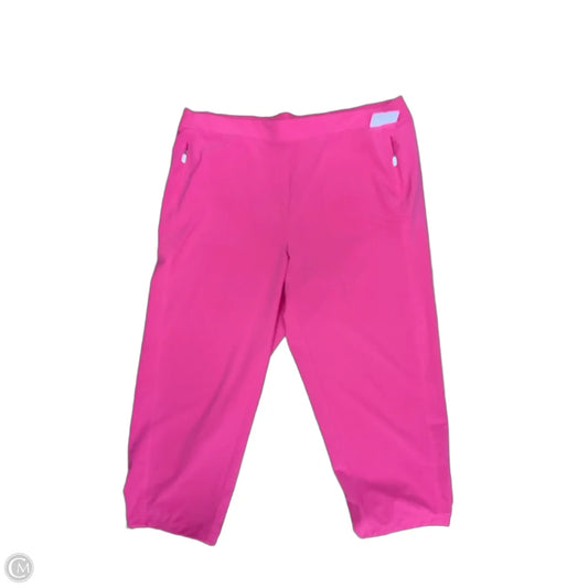 Athletic Capris By Chicos In Pink, Size: Xl